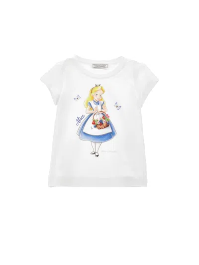 MONNALISA MONNALISA  ALICE PRINT JERSEY T-SHIRT