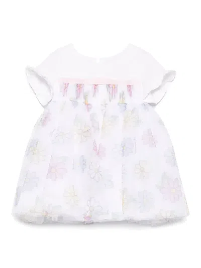 MONNALISA DAISY-PRINT TULLE DRESS