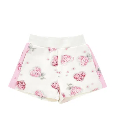 MONNALISA FLORAL HEART-PRINT SHORTS