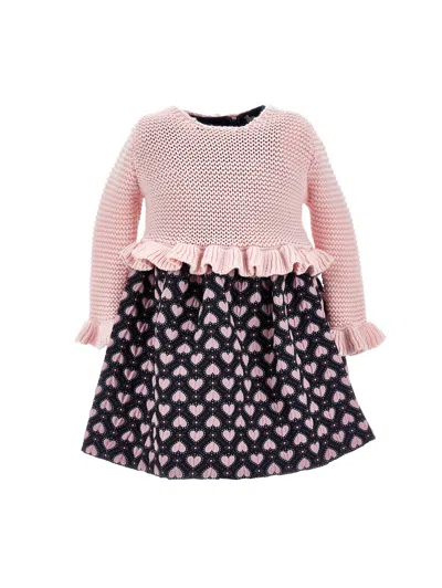 MONNALISA MONNALISA  HEART JACQUARD DRESS