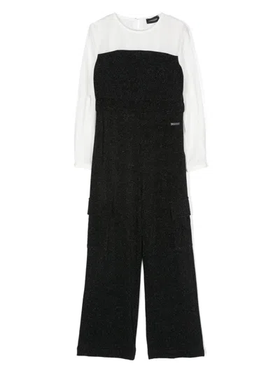 MONNALISA LUREX CARGO JUMPSUIT