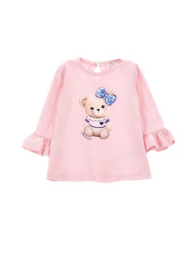 MONNALISA MONNALISA  MAXI T-SHIRT WITH TEDDY