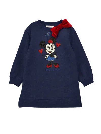 MONNALISA MINNIE MONNALISA SWEATSHIRT DRESS