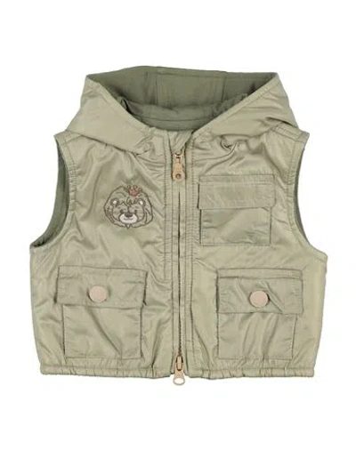MONNALISA MONNALISA NEWBORN BOY VEST MILITARY GREEN SIZE 3 POLYESTER
