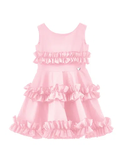 MONNALISA POPELINEKLEID MIT RÜSCHEN