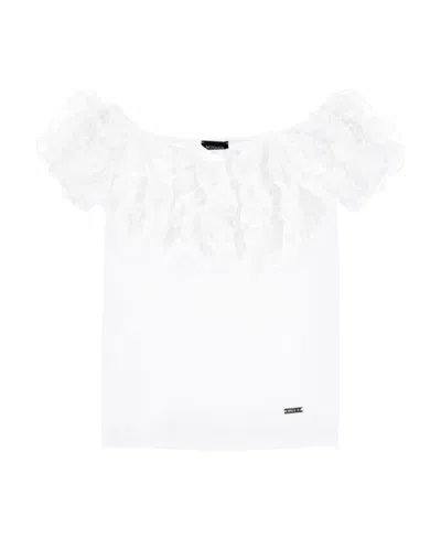 MONNALISA MONNALISA RUFFLED T-SHIRT