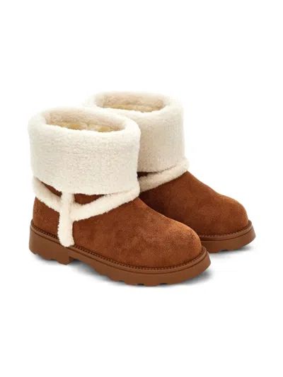 MONNALISA SHEARLING ANKLE BOOTS
