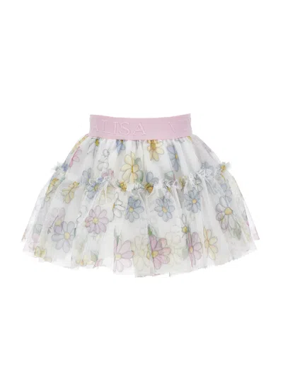 MONNALISA TÜLLROCK MIT GÄNSEBLÜMCHENMUSTER