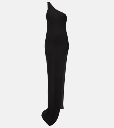 MONOT MÔNOT ONE-SHOULDER CHIFFON MAXI DRESS