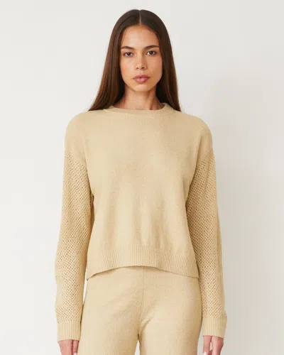 MONROW BOUCLE KNIT MESH MIXED SWEATER