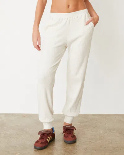 MONROW BRUSHED RIB CUFF SWEAT