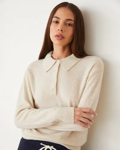 MONROW CASHMERE POLO SWEATER