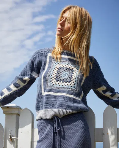 MONROW CROCHET PULLOVER SWEATER