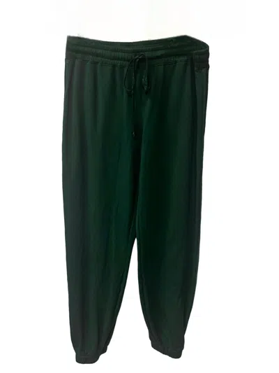 MONROW ELASTIC VINTAGE SWEATPANTS IN EVERGREEN