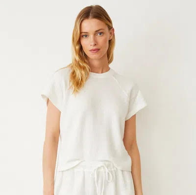 MONROW HONEYCOMB KNIT CUT OFF RAGLAN