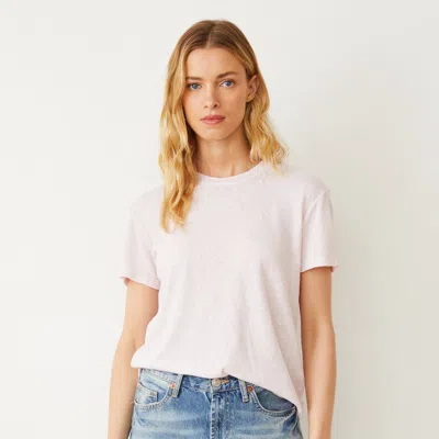 MONROW LINEN JERSEY BASIC CREW NECK TEE