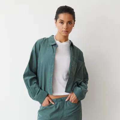 MONROW MINI CORDUROY CROPPED SHIRT