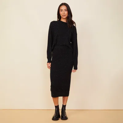 MONROW NEPS CASHMERE POCKET MIDI SKIRT