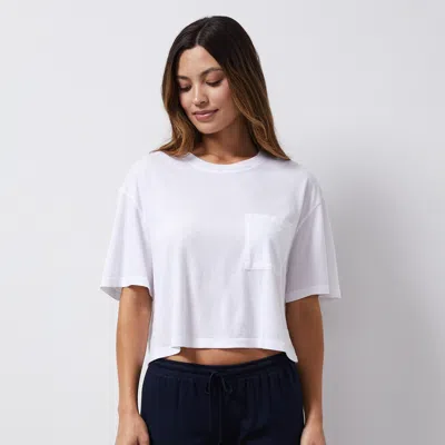 MONROW ORGANIC JERSEY CROP POCKET TEE