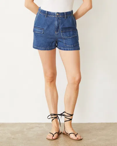 MONROW SOFT DENIM CARGO SHORT