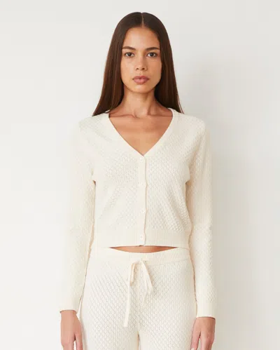 MONROW SOFTKNIT FRENCH WAFFLE CARDIGAN