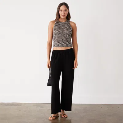 MONROW SPACE-DYE CROCHET RACER TANK