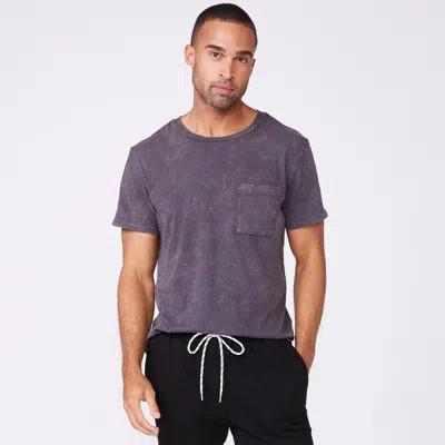 MONROW STONE WASH RELAXED POCKET CREW