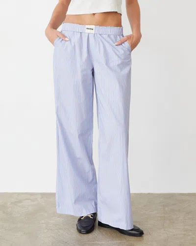 MONROW STRIPE POPLIN BOXER PANTS