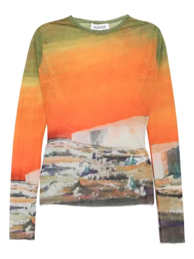 MONSE ALL-OVER GRAPHIC PRINT TOP