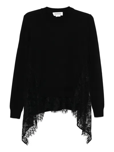 MONSE LACE-INSERT SWEATER