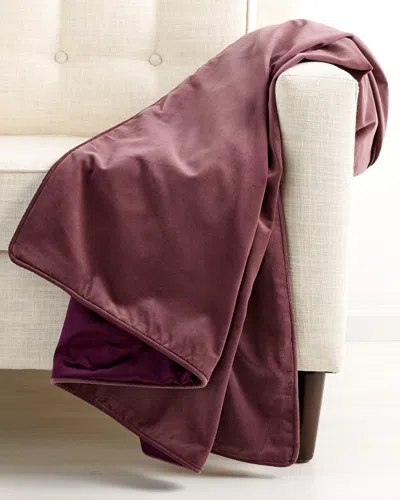 MONTAGUE & CAPULET MONTAGUE & CAPULET COTTON VELVET PIPED EDGE THROW