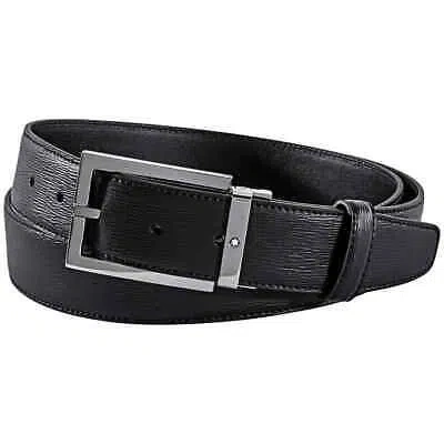 MONTBLANC MONTBLANC BLACK WESTSIDE LEATHER BELT