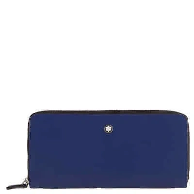 MONTBLANC MONTBLANC BLUE CALFSKIN SARTORIAL PHONE POUCH 130819