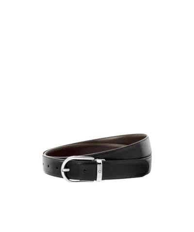 MONTBLANC BUCKLE-FASTENING LEATHER BELT