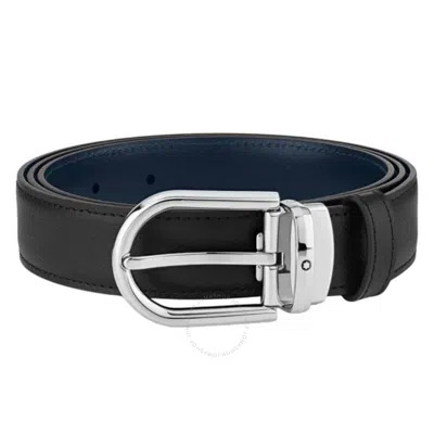 MONTBLANC MONTBLANC HORSESHOE BUCKLE REVERSIBLE LEATHER BELT