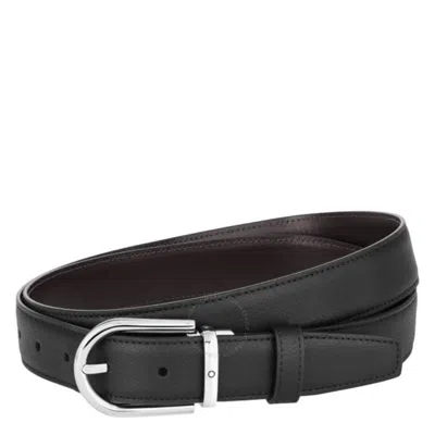 MONTBLANC MONTBLANC HORSESHOE BUCKLE REVERSIBLE LEATHER BELT