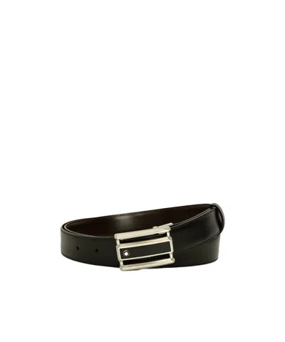 MONTBLANC LOOP BUCKLE DOUBLE-SIDED LEATHER BELT