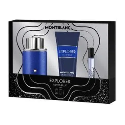 MONTBLANC MONTBLANC MEN'S EXPLORER ULTRA BLUE GIFT SET FRAGRANCES 3386460148047