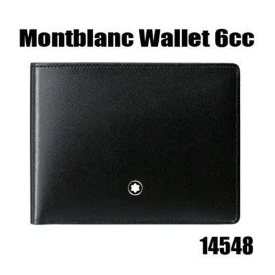 MONTBLANC MONTBLANC MEN'S MEISTERSTUCK BLACK LEATHER WALLET 6CC 14548 TRACKING NUMBER