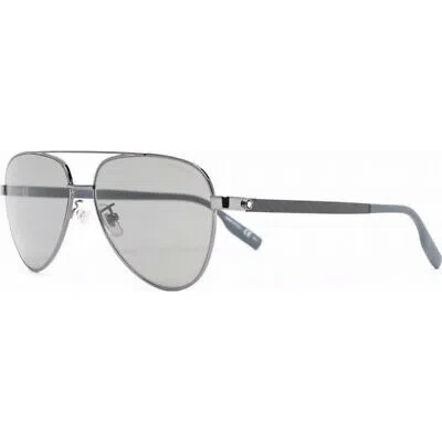 MONTBLANC MONT BLANC MB0182S-002 RUTHENIUM GREY GREY SUNGLASSES