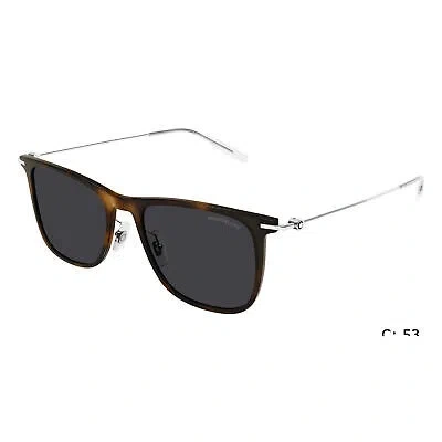 MONTBLANC MONT BLANC MB0206S-002 HAVANA SILVER GREY SUNGLASSES