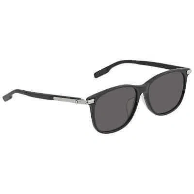 MONTBLANC MONT BLANC MB0216SA-001 BLACK BLACK GREY SUNGLASSES