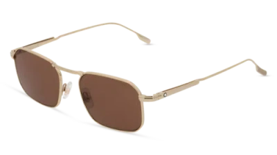 MONTBLANC MONT BLANC MB0218S-002 GOLD GOLD BROWN SUNGLASSES