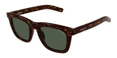 MONTBLANC MONT BLANC MB0226S-002 HAVANA HAVANA GREEN SUNGLASSES