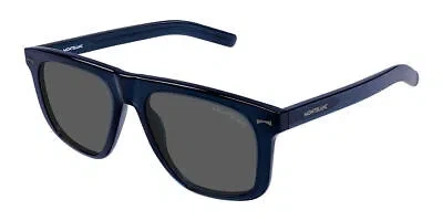 MONTBLANC MONT BLANC MB0227S-003 BLUE BLUE BLUE SUNGLASSES