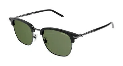 MONTBLANC MONT BLANC MB0242S-006 BLACK BLACK GREEN SUNGLASSES