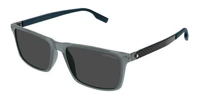 MONTBLANC MONT BLANC MB0249S-003 GREY GREEN SMOKE SUNGLASSES