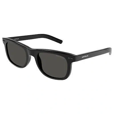 MONTBLANC MONT BLANC MB0260S-006 BLACK BLACK SMOKE SUNGLASSES