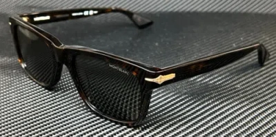 MONTBLANC MONT BLANC MB0263S 002 BROWN GREEN MEN'S MEDIUM 54 MM SUNGLASSES