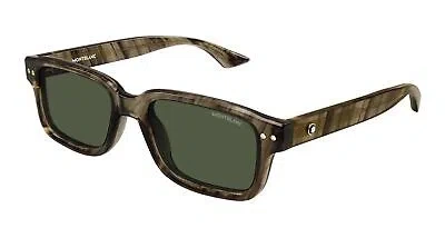 MONTBLANC MONT BLANC MB0286S-004 BROWN BROWN GREEN SUNGLASSES
